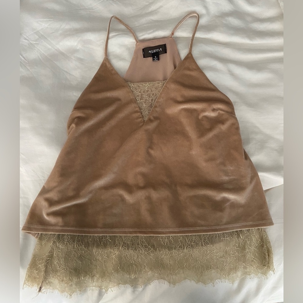 4SI3NNA Velvet Lace Camisole Nude S